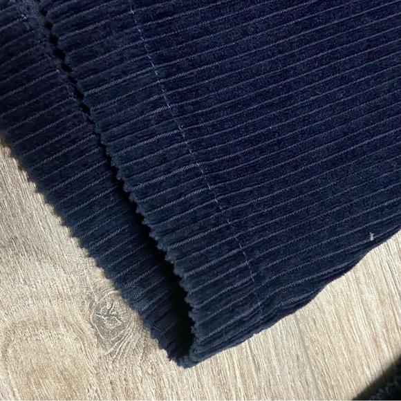 Vintage Corduroy Navy Blue Zip Up Shacket Oversized Baggy Jacket Streetwear Mens - Picture 8 of 16